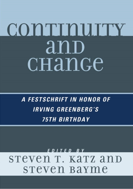 E-Book Continuity and Change Steven T. Katz