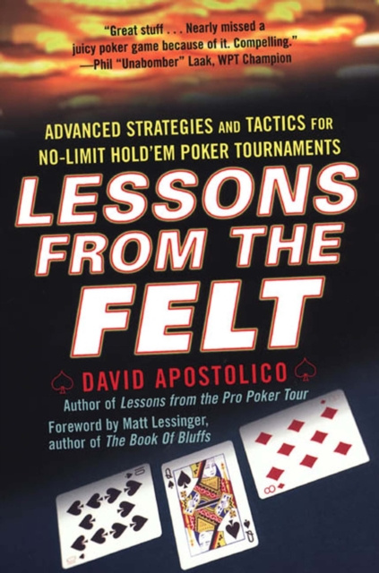 E-kniha Lessons From The Felt: Advanced Strategies And Tactics For No-limit Hold'em Tournaments David Apostolico