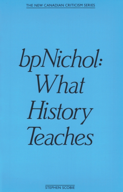 E-book bpNichol Stephen Scobie