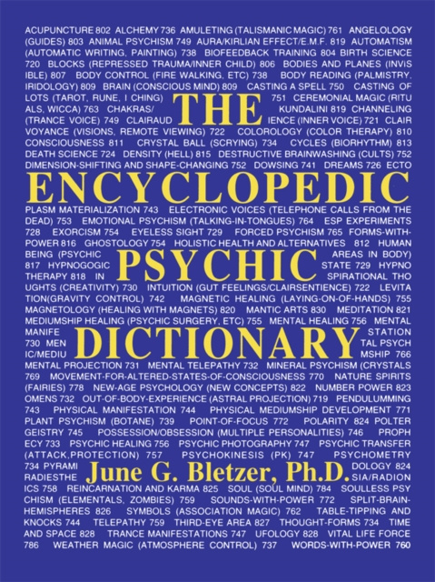 E-Book Encyclopedic Psychic Dictionary June G. Bletzer Ph D