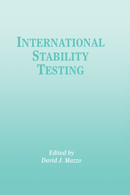 E-kniha International Stability Testing David J. Mazzo
