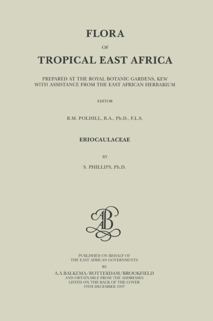 E-kniha Flora of Tropical East Africa - Eriocaulaceae (1997) Sylvia Phillips