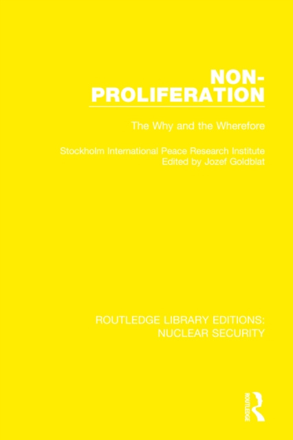 E-knjiga Non-Proliferation Stockholm International Peace Research Institute