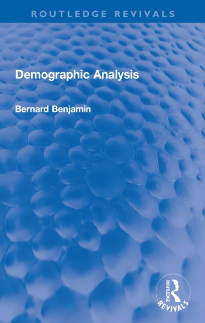 E-book Demographic Analysis Bernard Benjamin