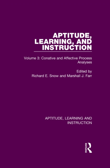 Livre numérique Aptitude, Learning, and Instruction Richard E. Snow