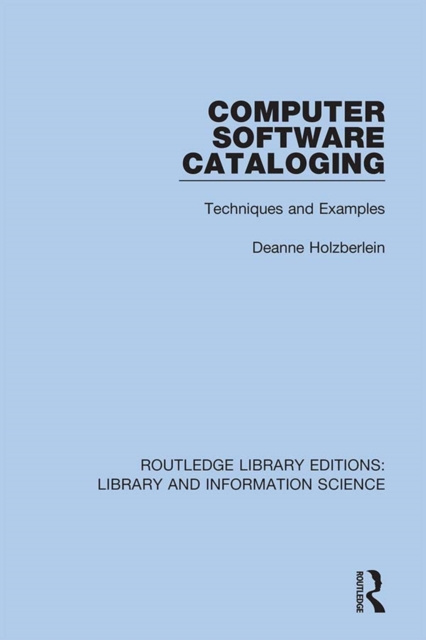 E-book Computer Software Cataloging Deanne Holzberlein