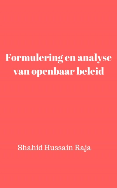 E-kniha Formulering en analyse van openbaar beleid Shahid Hussain Raja