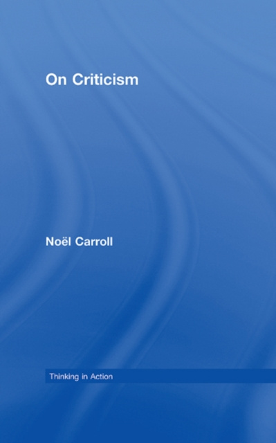 E-kniha On Criticism Noel Carroll