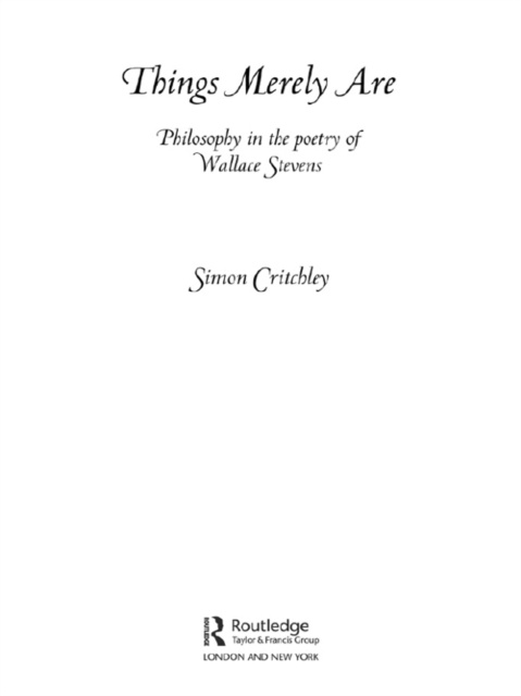 E-knjiga Things Merely Are Simon Critchley