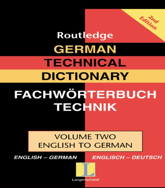 E-knjiga German Technical Dictionary (Volume 2) Routledge