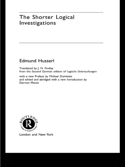 E-kniha Shorter Logical Investigations Edmund Husserl