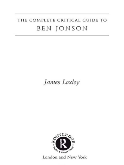 E-book Ben Jonson James Loxley
