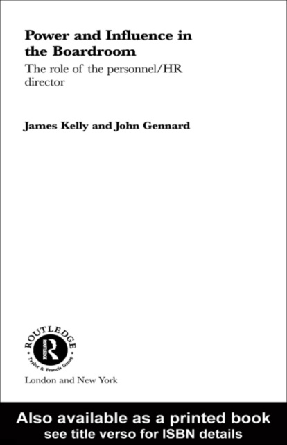 E-knjiga Power and Influence in the Boardroom John Gennard