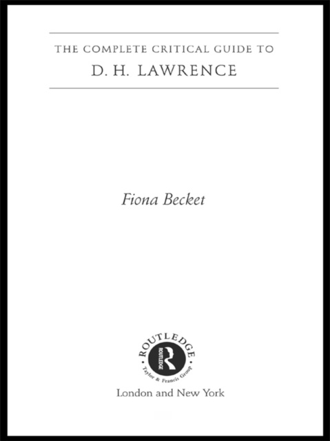 E-book D.H. Lawrence Fiona Becket