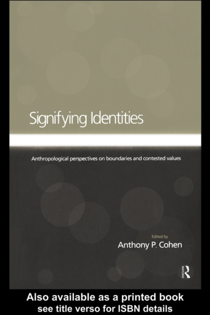 E-book Signifying Identities Anthony Cohen