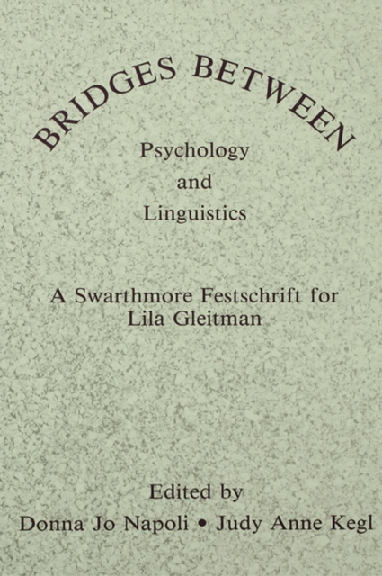 E-book Bridges Between Psychology and Linguistics Donna Jo Napoli