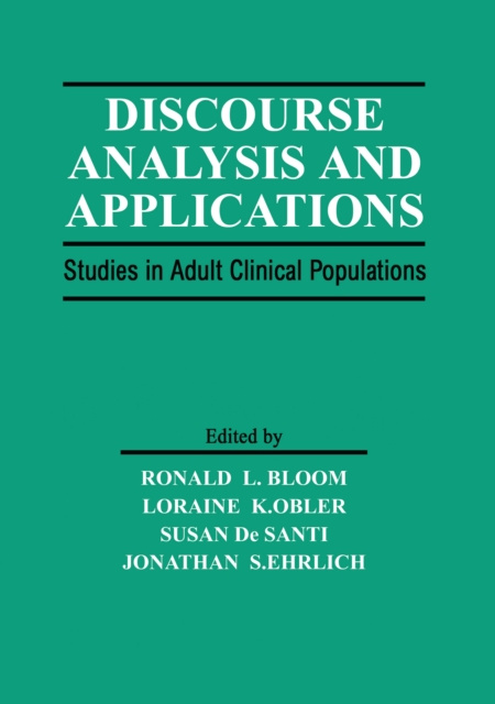 E-book Discourse Analysis and Applications Ronald L. Bloom