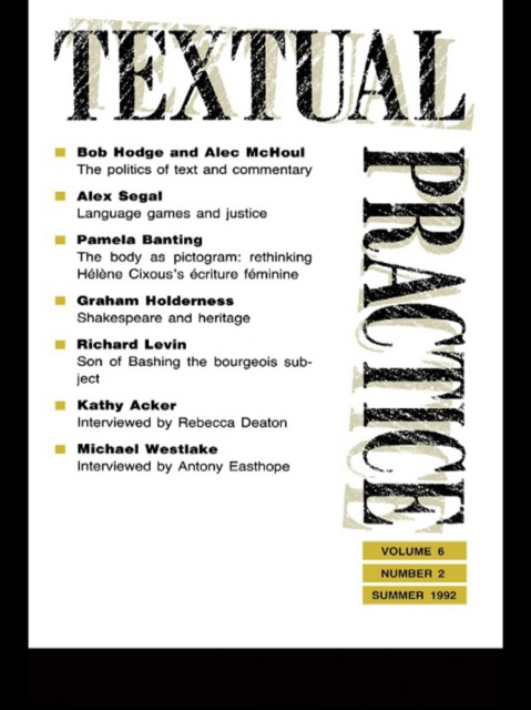 E-knjiga Textual Practice Terence Hawkes