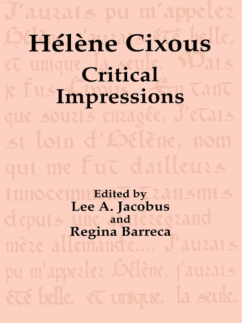E-kniha Helene Cixous Lee A. Jacobus