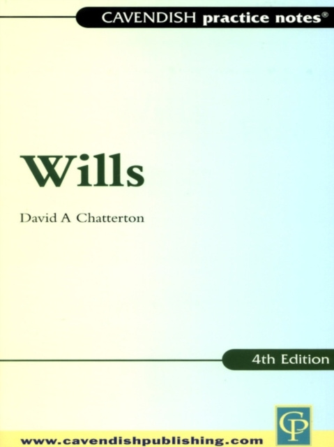 E-knjiga Practice Notes on Wills David Chatterton