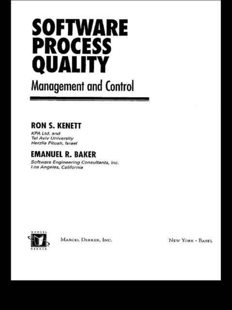 E-knjiga Software Process Quality Ron S. Kenett