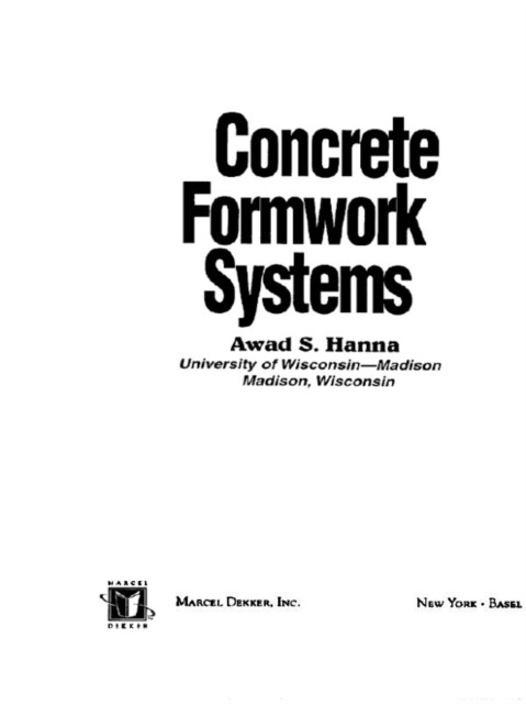 E-kniha Concrete Formwork Systems Awad S. Hanna