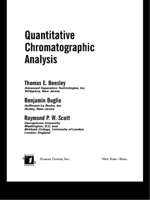 E-knjiga Quantitative Chromatographic Analysis Thomas Beesley