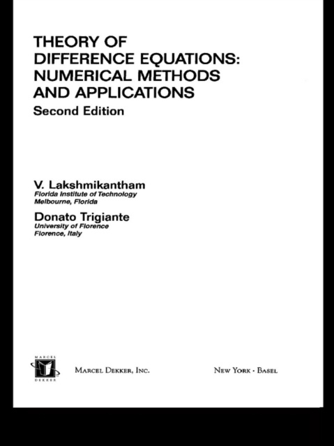 E-book Theory Of Difference Equations Numerical Methods And Applications V. Lakshmikantham