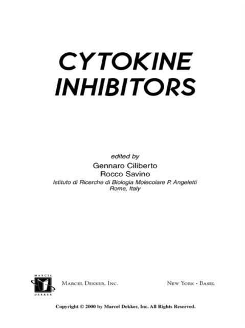 E-book Cytokine Inhibitors Gennaro Ciliberto