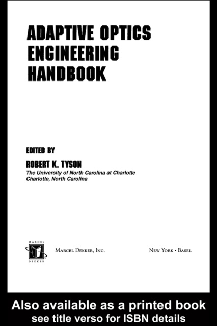 E-book Adaptive Optics Engineering Handbook Robert Tyson