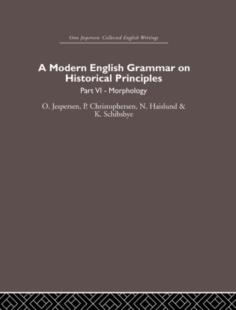 E-book Modern English Grammar on Historical Principles Otto Jespersen