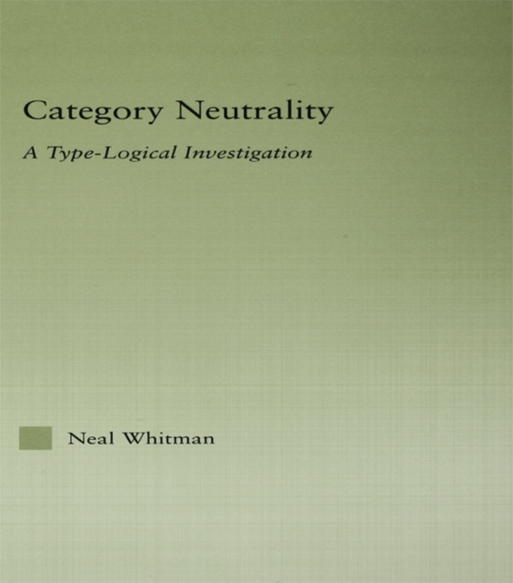 E-book Category Neutrality Neil Whitman