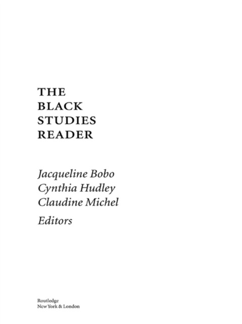 E-knjiga Black Studies Reader Jacqueline Bobo