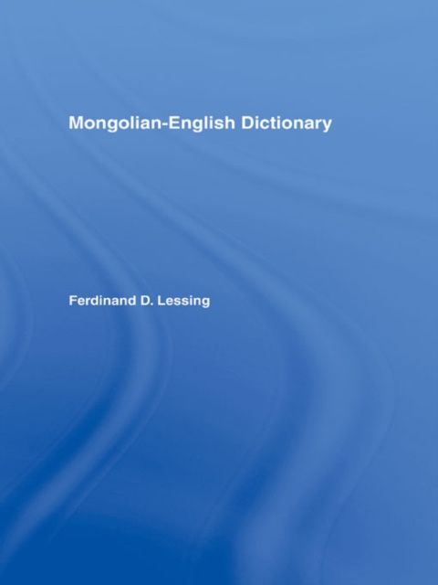 E-kniha Mongolian-English Dictionary Ferdinand D Lessing