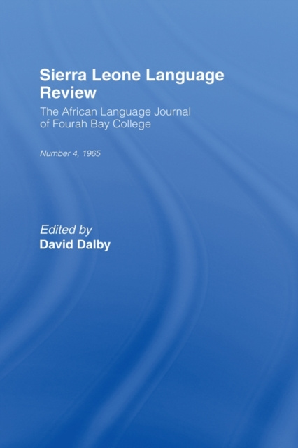 E-book African Language Review D. Dalby