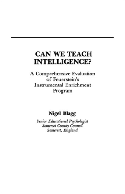 E-Book Can We Teach Intelligence? Nigel Blagg