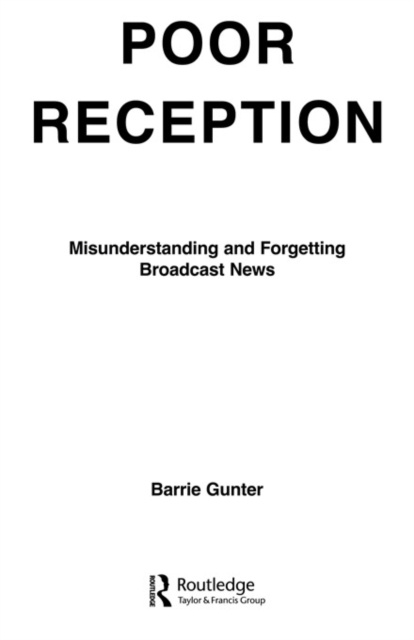 E-knjiga Poor Reception Barrie Gunter