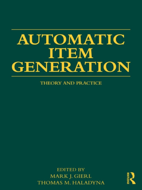 E-book Automatic Item Generation Mark J Gierl