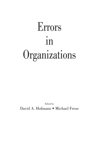 E-kniha Errors in Organizations David A. Hofmann