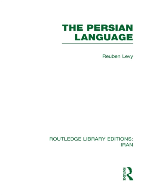 E-kniha Persian Language (RLE Iran B) Reuben Levy