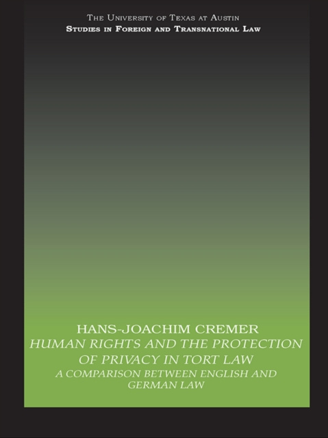 E-kniha Human Rights and the Protection of Privacy in Tort Law Hans-Joachim Cremer