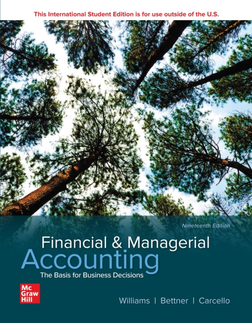 E-book ISE eBook Online Access for Financial and Managerial Accounting Jan Williams