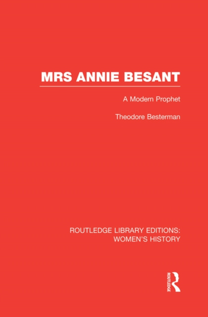 E-kniha Mrs Annie Besant Theodore Besterman
