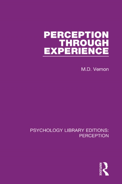 E-knjiga Perception Through Experience M.D. Vernon