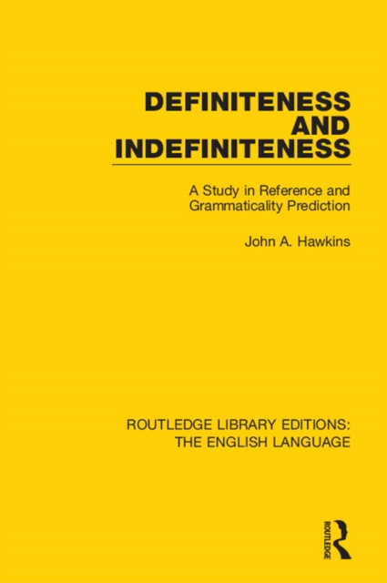 E-book Definiteness and Indefiniteness John A. Hawkins