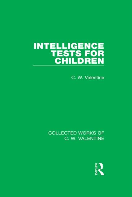 E-book Intelligence Tests for Children C.W. Valentine