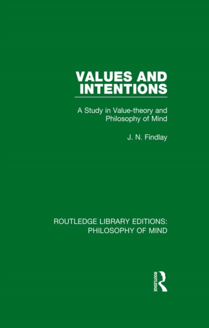 E-kniha Values and Intentions J. N. Findlay