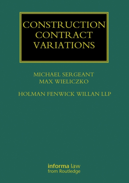 E-knjiga Construction Contract Variations Michael Sergeant