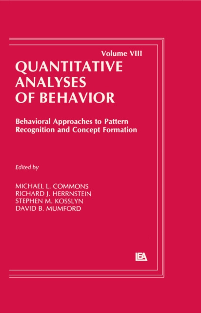 E-kniha Behavioral Approaches to Pattern Recognition and Concept Formation Michael L. Commons