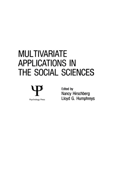 E-book Multivariate Applications in the Social Sciences N. Hirschberg